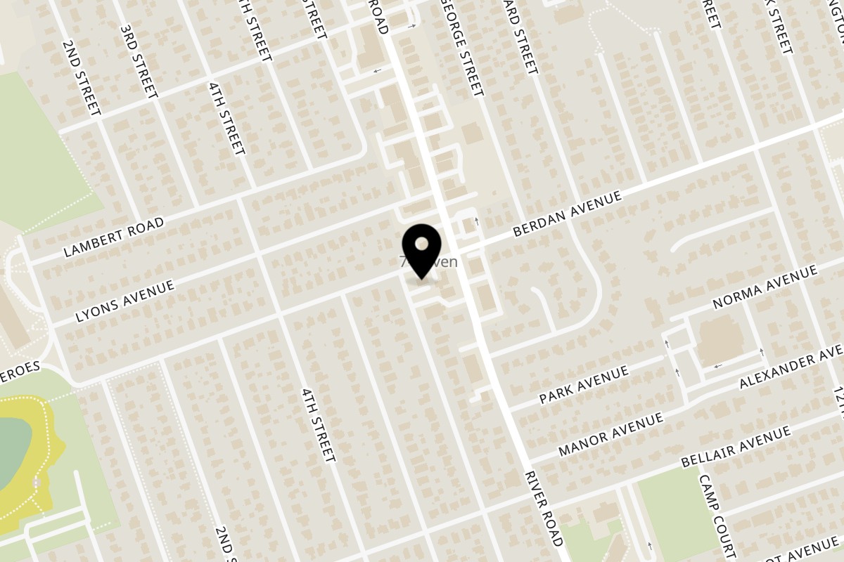 Map showing the location of Ray's Pizza on 6-02 Berdan Ave in Fair Lawn